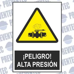 Señal peligro alta presión