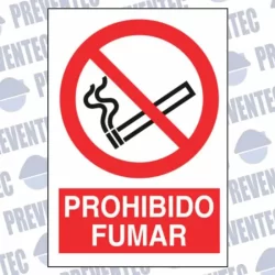 Señal prohibido fumar