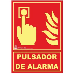 Señal pulsador de alarma