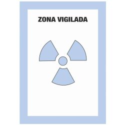 Señal radiactiva de zona vigilada