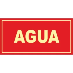 Señal socorro con texto agua