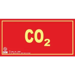Señal socorro con texto CO2