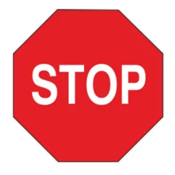 Señal stop para pilares parking