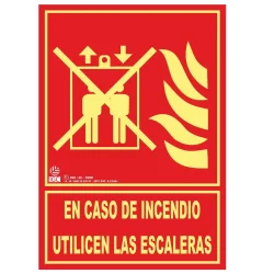Señal utilizar las escaleras