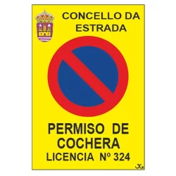 Señal vado permanente