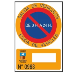 Señal vado personalizada