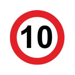 Señal velocidad máxima para pilares