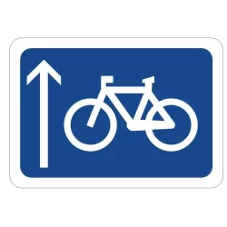 Señal vía ciclista próxima