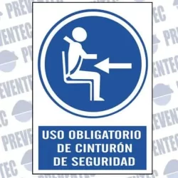 Señal uso obligatorio cinturón de seguridad