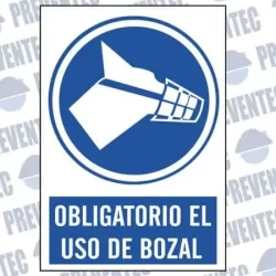 Señal obligatorio uso de bozal