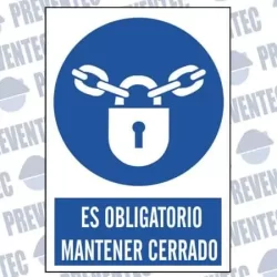 señales de seguridad mantener cerrado