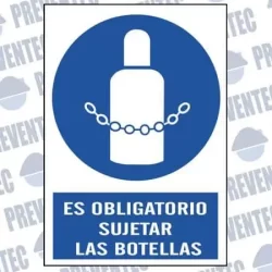 Señales de seguridad sujetar botellas