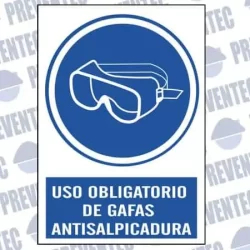 Señal gafas de seguridad