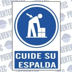 Señales de seguridad cuide su espalda