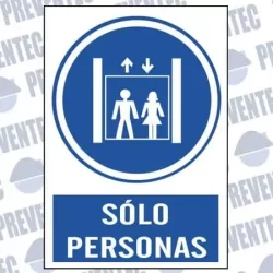Señales de seguridad solo personas