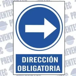 Señales seguridad dirección obligatoria
