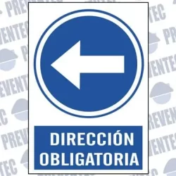 Señal seguridad dirección obligatoria