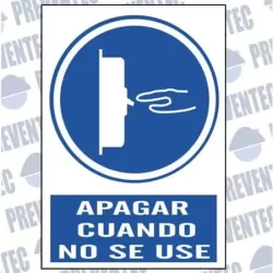 Señal apagar cuando no se use