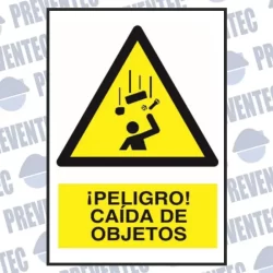 Señalización caída de objetos