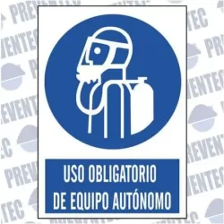 Señal uso obligatorio equipo autonomo