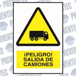 Señalización salida camiones