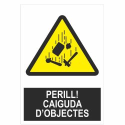 Senyal perill caiguda d`objectes