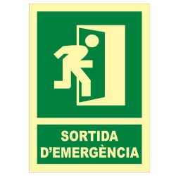 Senyal sortida d`emergencia dreta