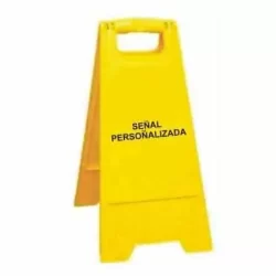 Caballete plegable con señal